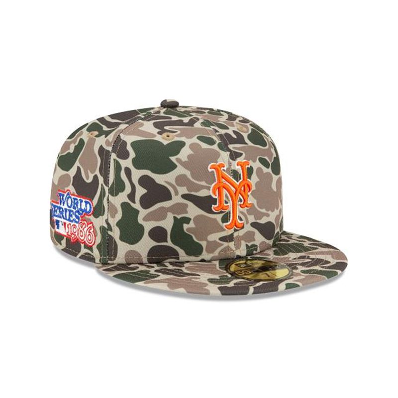 MLB New York Mets Duck Camo 59Fifty Fitted (VCG6622) - Green New Era Caps